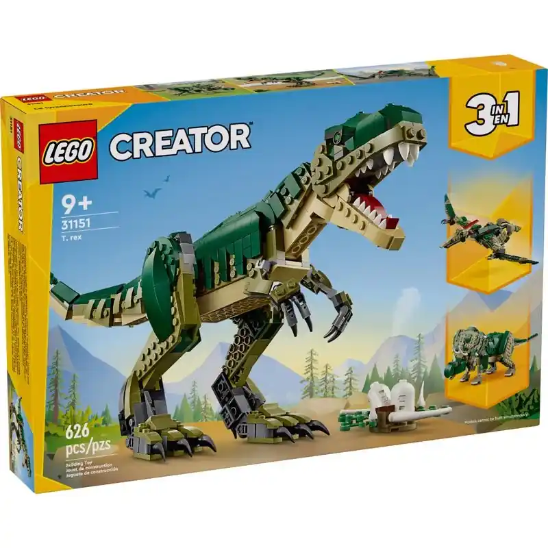 Creator T. Rex Building Toy Set Multi 626 Pc