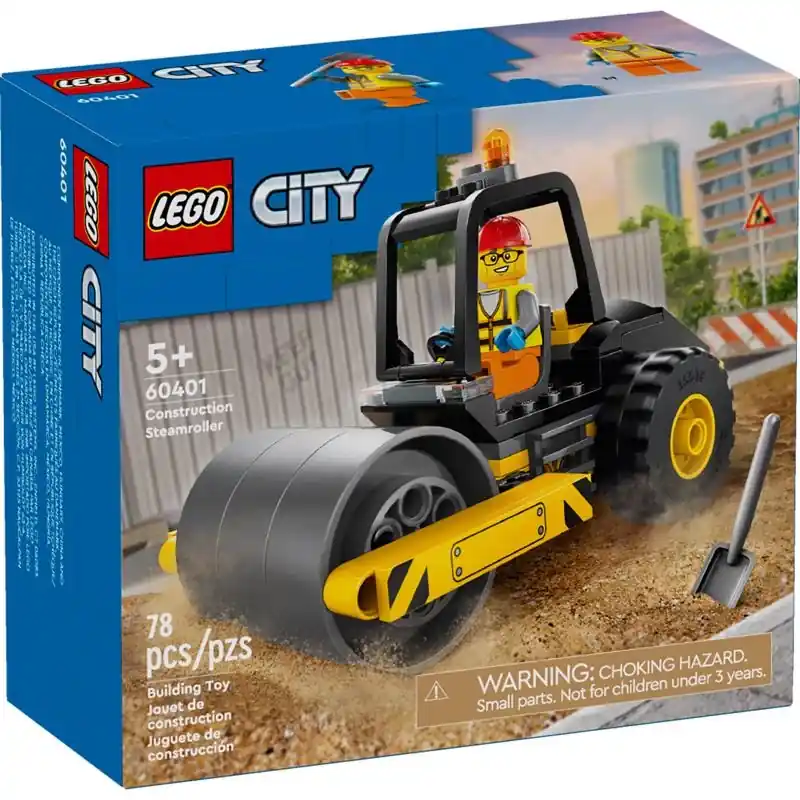 City Construction Steamroller Multicolored 78 Piece Set