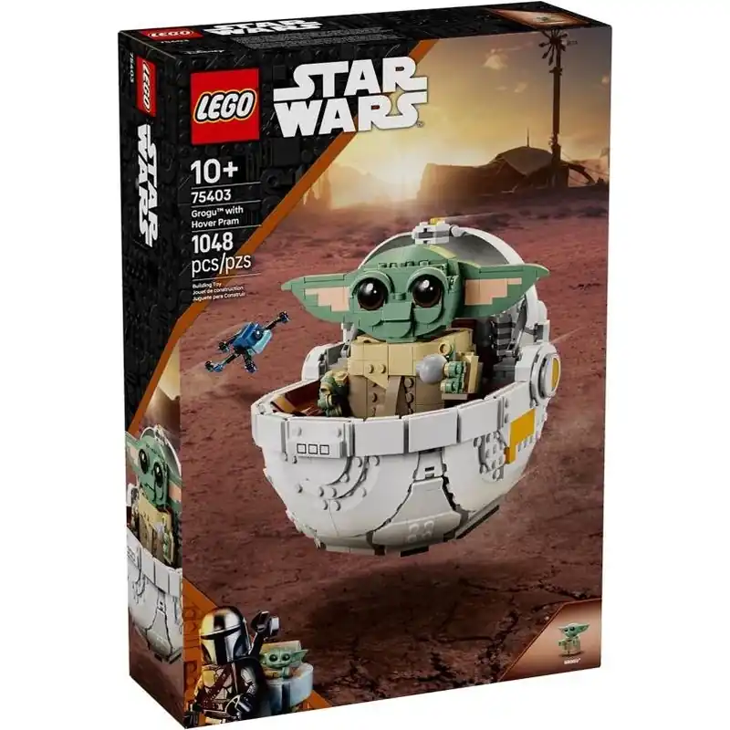 Star Wars Grogu With Hover Pram Building Toy Multicolored 1048 Pc