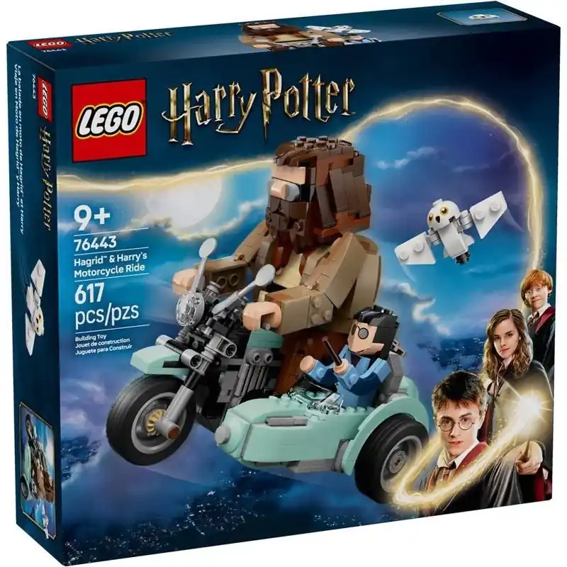 Harry Potter Hagrid & Harry’s Motorcycle Ride Set – 617‑piece Build For Ages 9+
