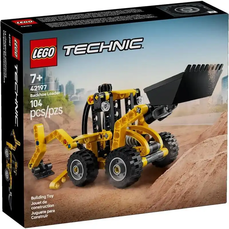 Technic 104‑piece Backhoe Loader Building Set – Multi‑color Construction Toy