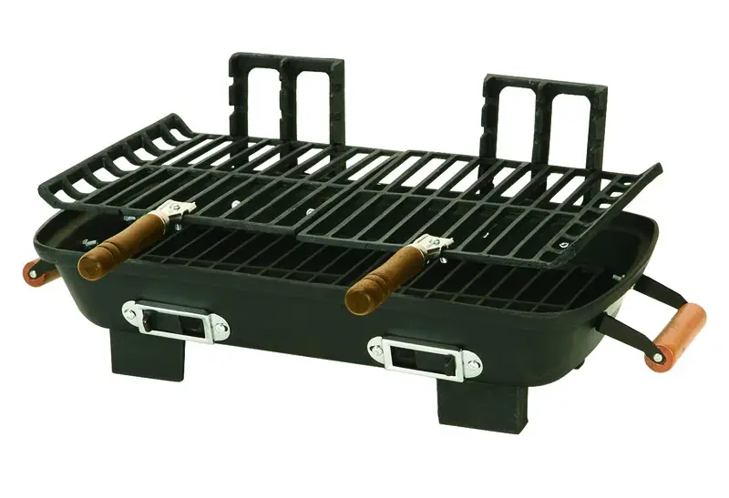 22 In. W. X 15 In. D. Black Hibachi Charcoal Grill