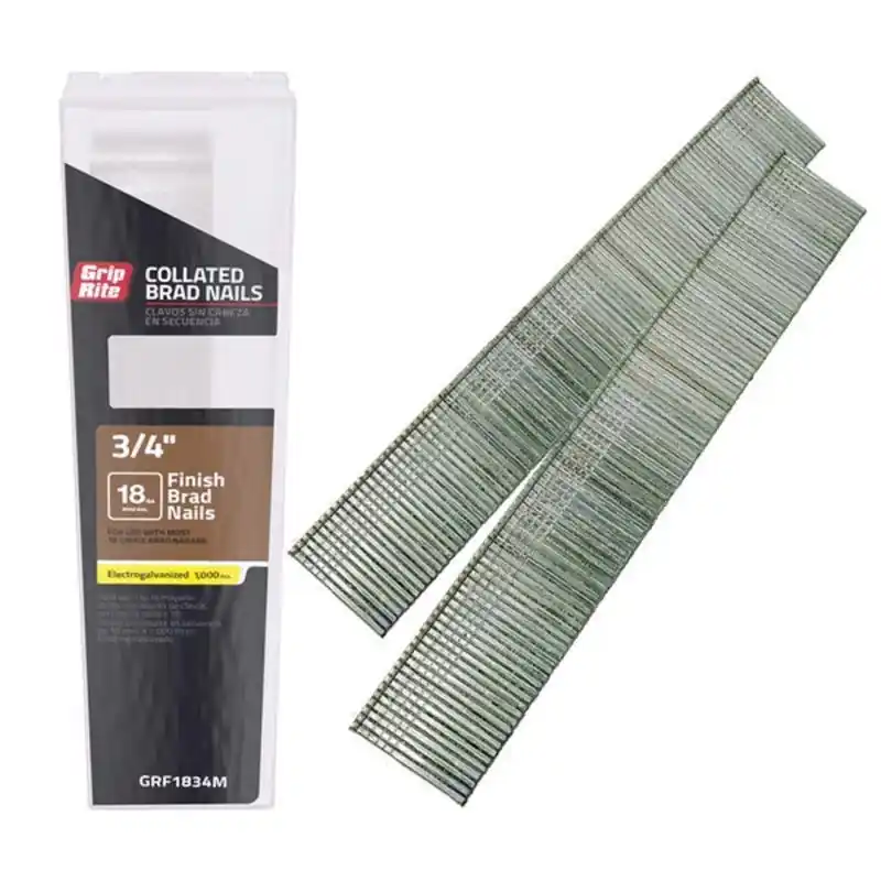 Grip-rite 3/4 In. L X 18 Ga. Straight Strip Electro Galvanized Finish Nails 1000 Pk