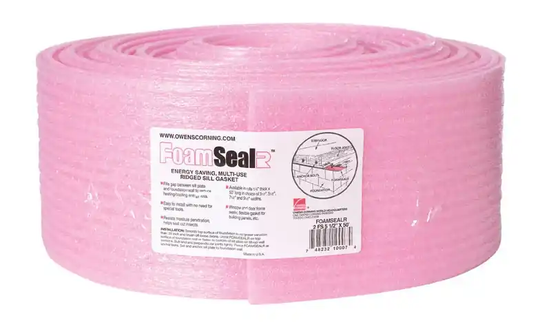 Foamsealr 5.5 In. W X 50 Ft. L Ridged Sill Gasket Roll R-value 5