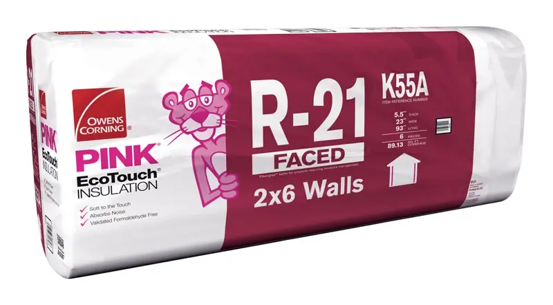 Ecotouch R-21 Kraft Faced Fiberglass Insulation Batt 23 In. X 93 In.