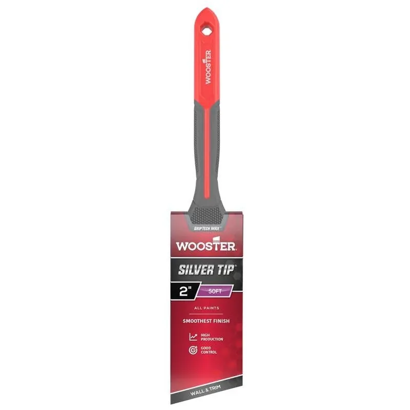 Griptech Max 2" Soft Angle Paint Brush With Sash Handle – Silver Tip Series
