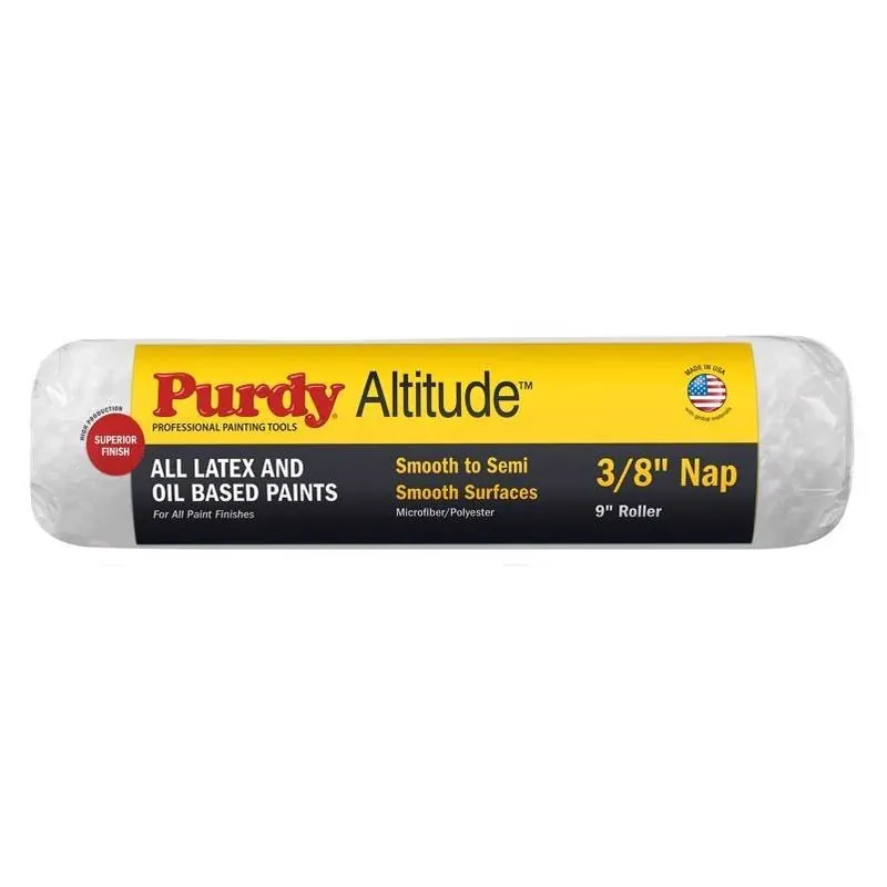 Altitude 9 " Microfiber Paint Roller Cover – 3/8 " Nap, White (1 Pack)