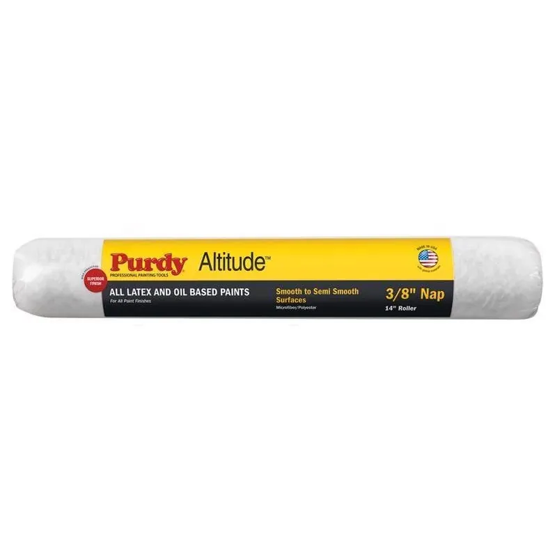 Altitude 14‑inch Poly‑micro Paint Roller Cover – 3/8″ Nap, White, 1‑pack