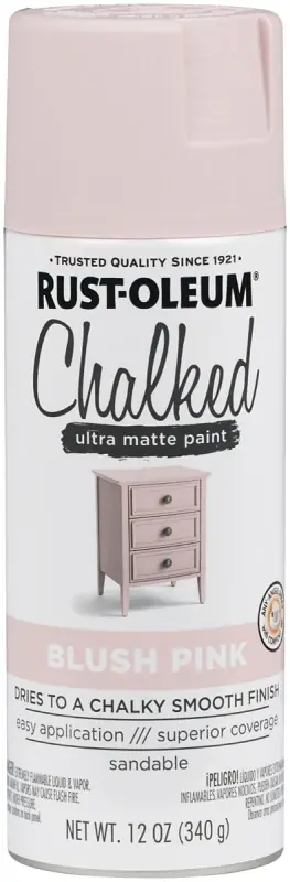 Chalked 1-coat Spray Paint, Ultra Matte Blush Pink, 12-oz.