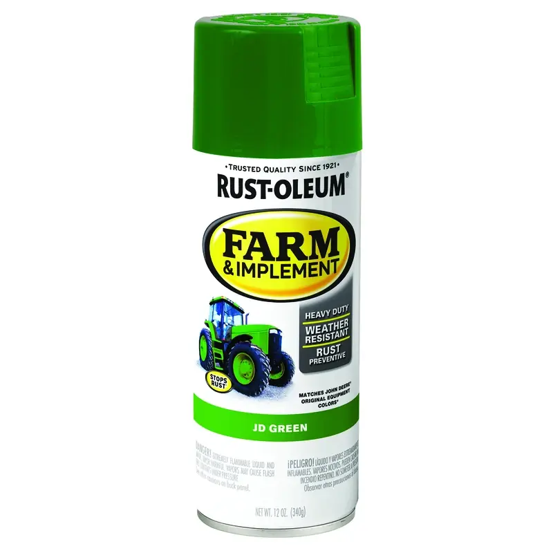 Farm & Equipment Spray Paint, John Deere Green, 12-oz.