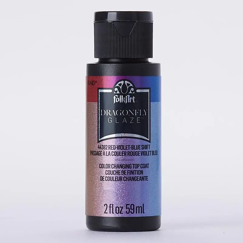 Dragonfly Glaze Red-violet-blue Hobby Paint 2 Oz - Multi-surface Use
