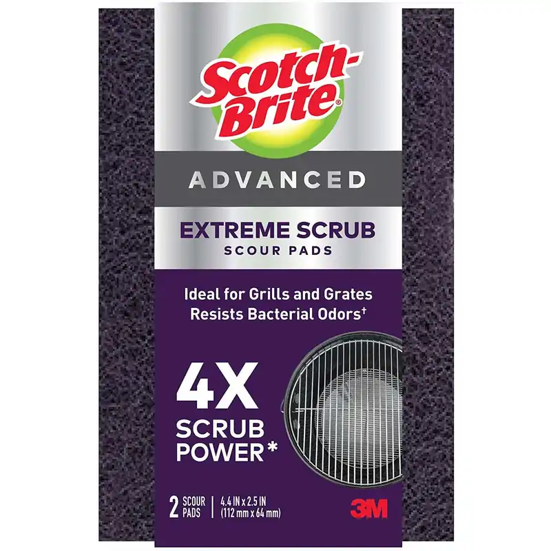 Scotch-brite Extreme Scrub Heavy Duty Scouring Pad For Grill 4.4 In. L 2 Pk