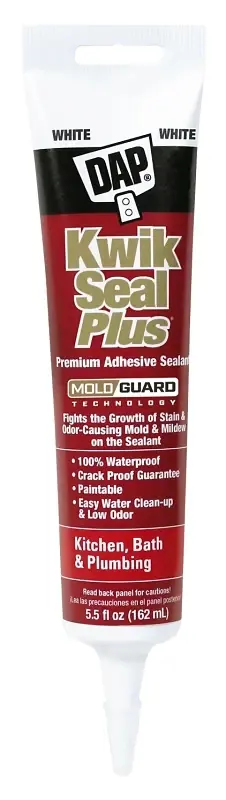 Kwik Seal Plus Kitchen/bath Microban Caulk, White, 5.5-oz.