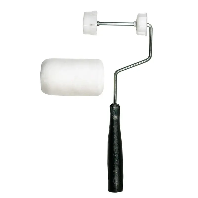 4 In. Trim Paint Roller Cover And Frame With Threaded End, 3/8 Nap