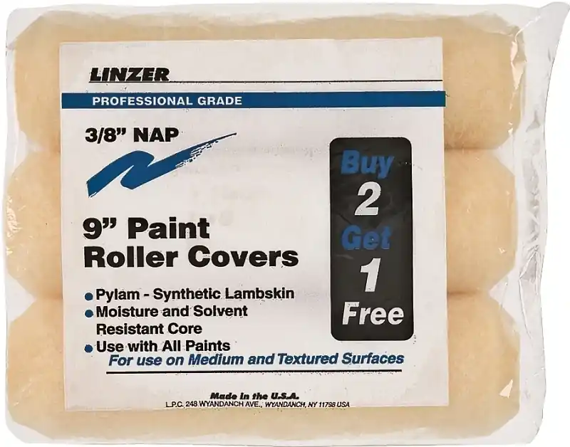 Better Synthetic Lambskin 9 In. W X 3/8 In. Paint Roller Cover 3 Pk