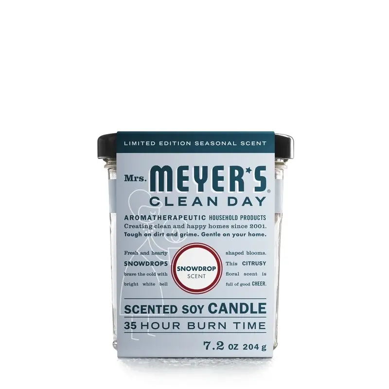 Clean Day White Snowdrop Scent Soy Candle 7.2 Oz