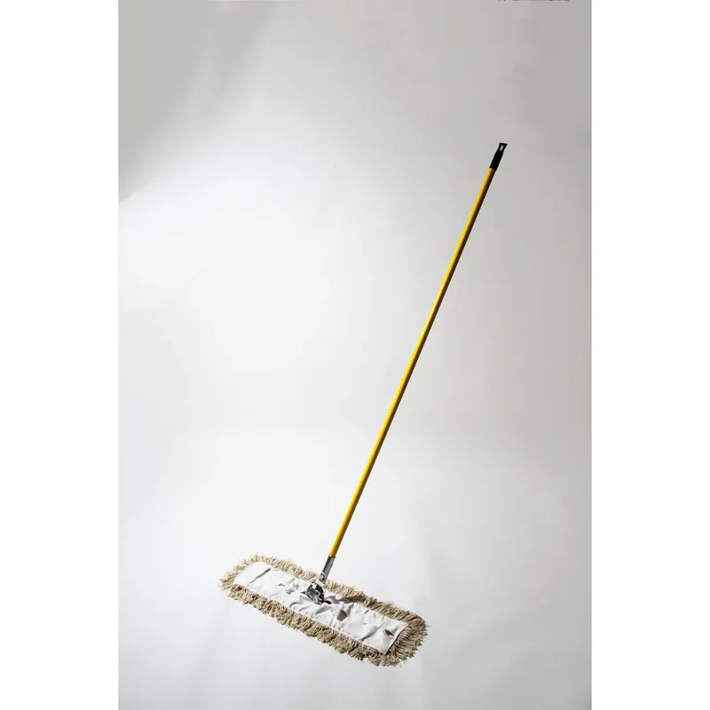 24 In. W Dust Mop With Steel Handle And Cotton Head