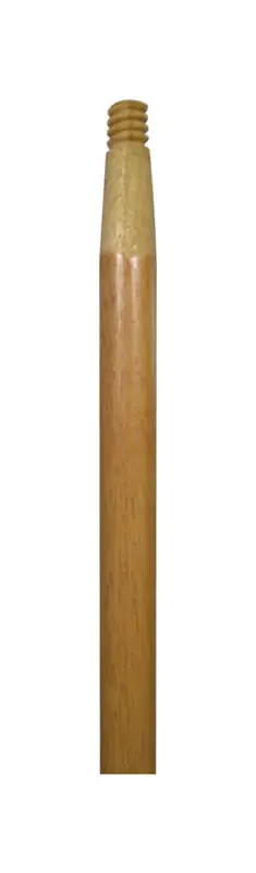 60 In. Wood Threaded Broom Handle - Durable Natural Finish