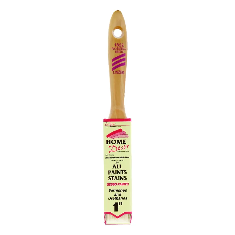 Home Decor 1 In. Flat Polyester Paint Brush For All Paints And Stains