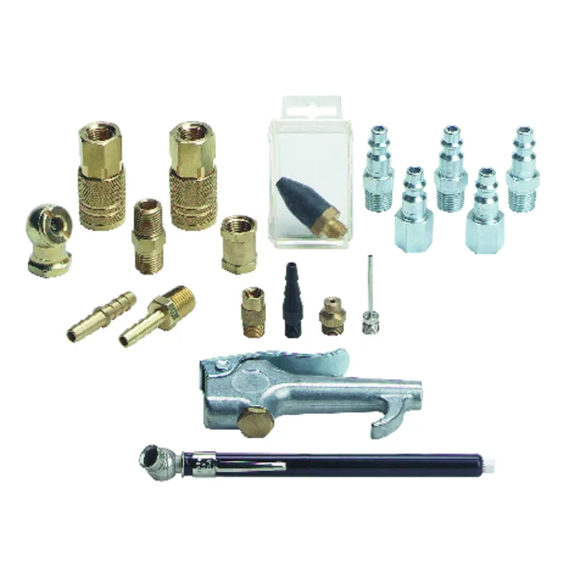 Brass/steel Air Coupler And Plug Set 1/4 In. Female 19 Piece Kit