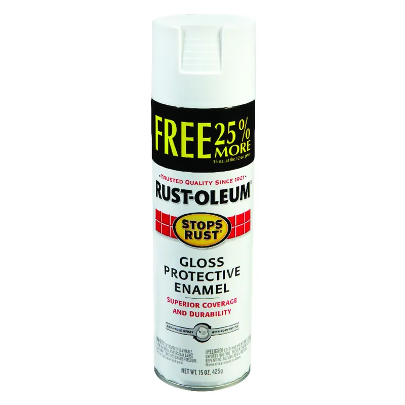 Stops Rust Spray Enamel, White Gloss, 16-oz. Bonus