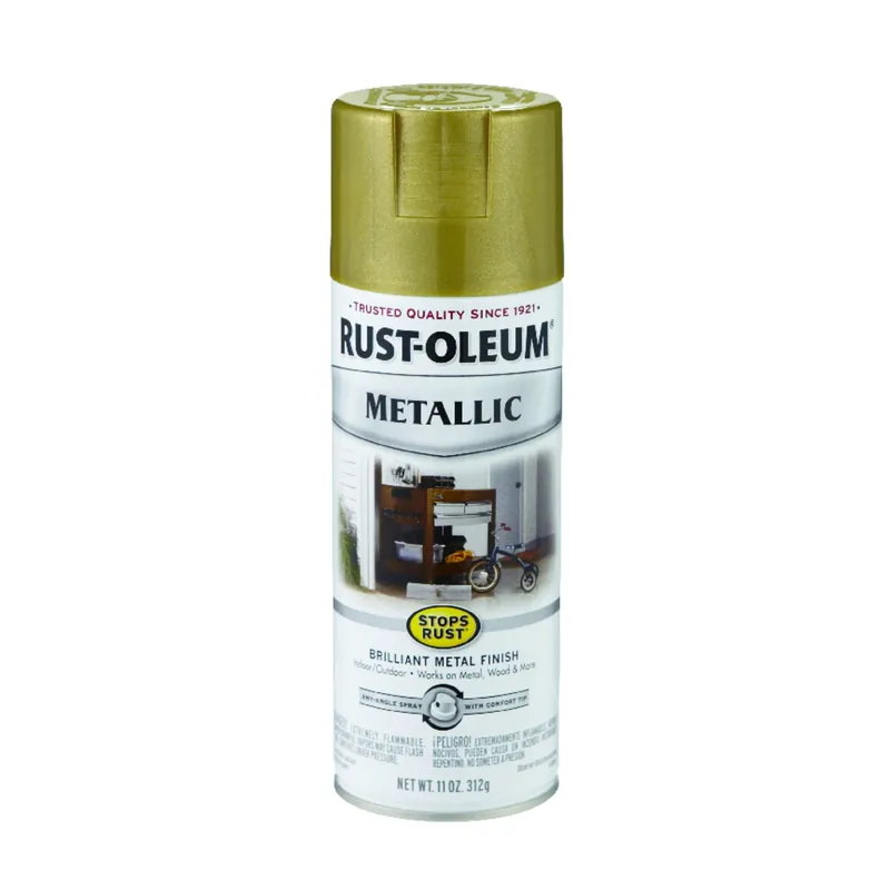Stops Rust Metallic Spray Paint, Gold Rush, 11-oz.