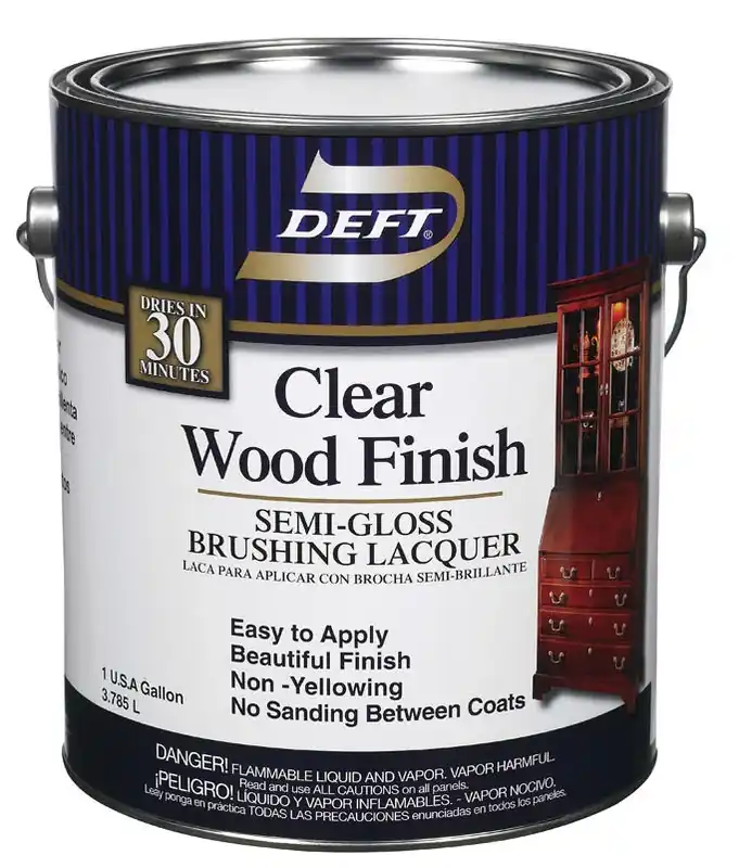 Wood Finish Brushing Lacquer, Clear Semi-gloss, Gallon