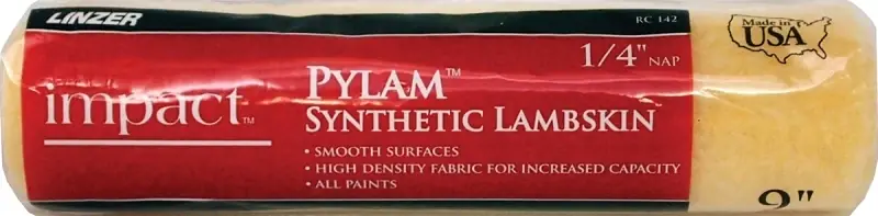 Impact Pylam Synthetic Lambskin 9 In. W X 1/4 In. Regular Paint Roller Cover 1 Pk