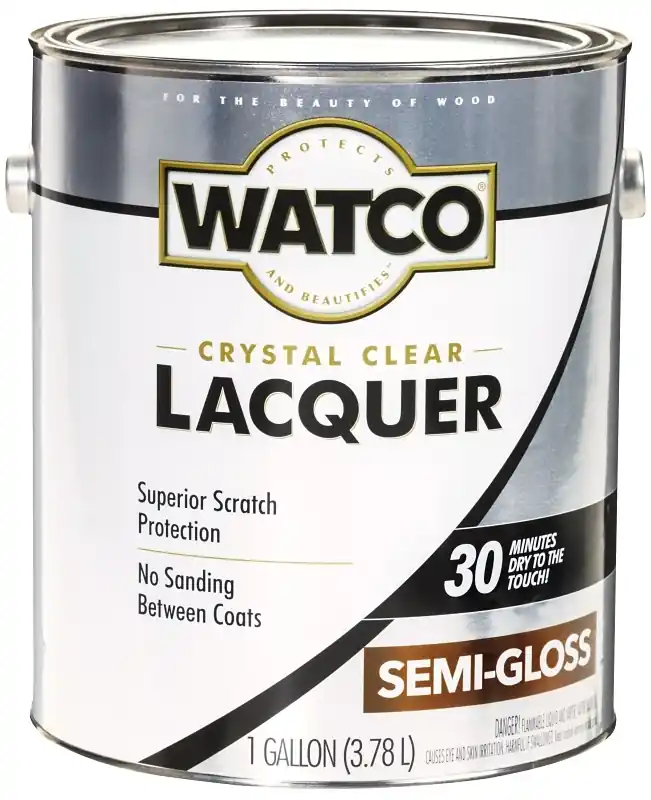Lacquer Wood Finish, Clear Semi-gloss, 1-gallon