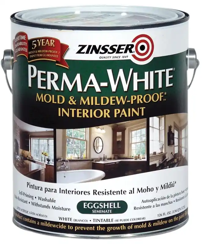 White Mold & Mildew Proof Interior Paint, Eggshell, Gallon