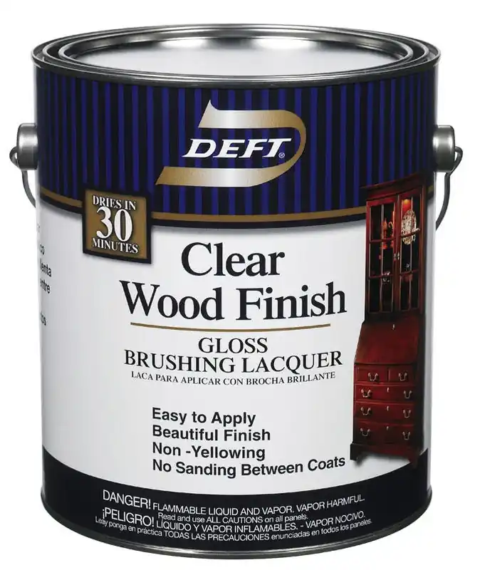 Wood Finish Brushing Lacquer, Clear Gloss, 1 Gallon