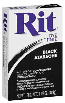 Clothing Dye, Black, Powder, 1-1/8 Oz.