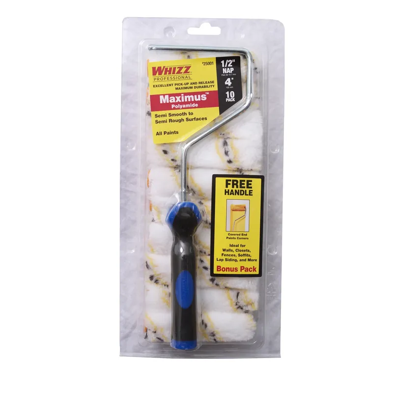 Maximus Polyamide Fabric 4 In. W X 1/2 In. Mini Paint Roller Cover 10 Pk