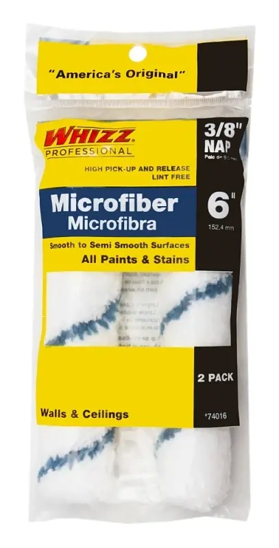 Microfiber 6 In. W X 3/8 In. Mini Paint Roller Cover 2 Pk