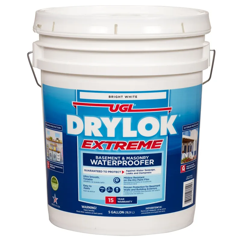 Extreme Latex Masonry Waterproofer, Interior & Exterior, White, 5 Gallons