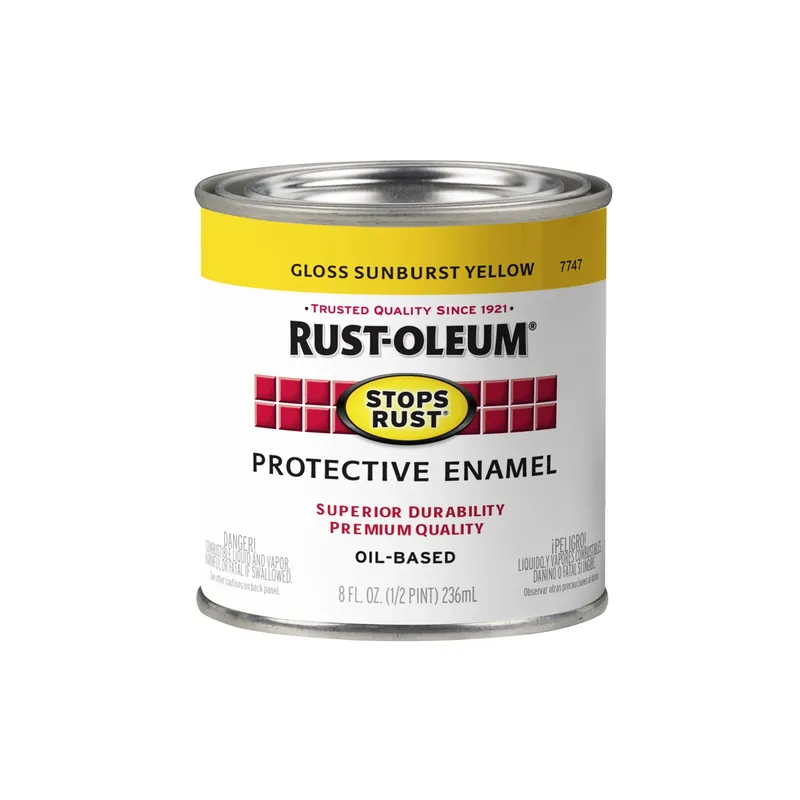 Stops Rust Sunburst Yellow Oil-based Paint, 1/2-pint