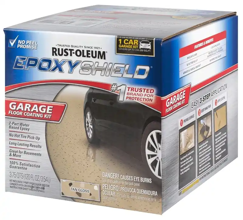 Epoxyshield Resin Garage Floor Paint Kit, Tan