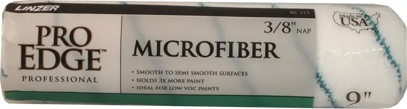 Pro Edge Microfiber 9 In. W X 3/8 In. Regular Paint Roller Cover 1 Pk