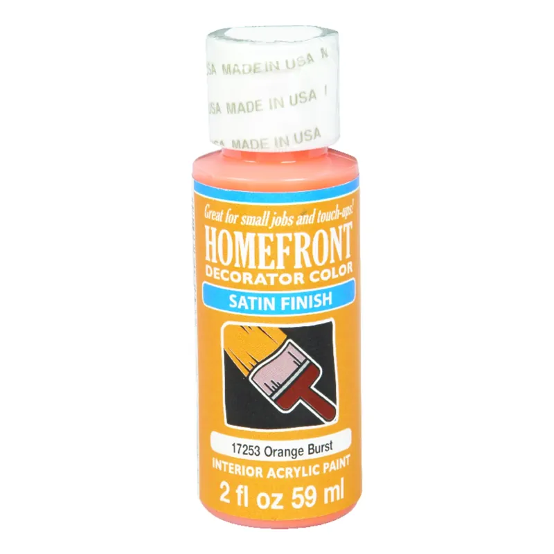 Satin Orange Burst Hobby Paint 2 Oz - Multi-surface, Uv Resistant