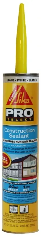 Construction Sealant, White, 10.1-oz.