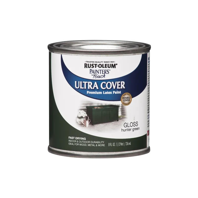 Painter‘s Touch Ultra Cover Latex Paint, Hunter Green, 1/2-pint