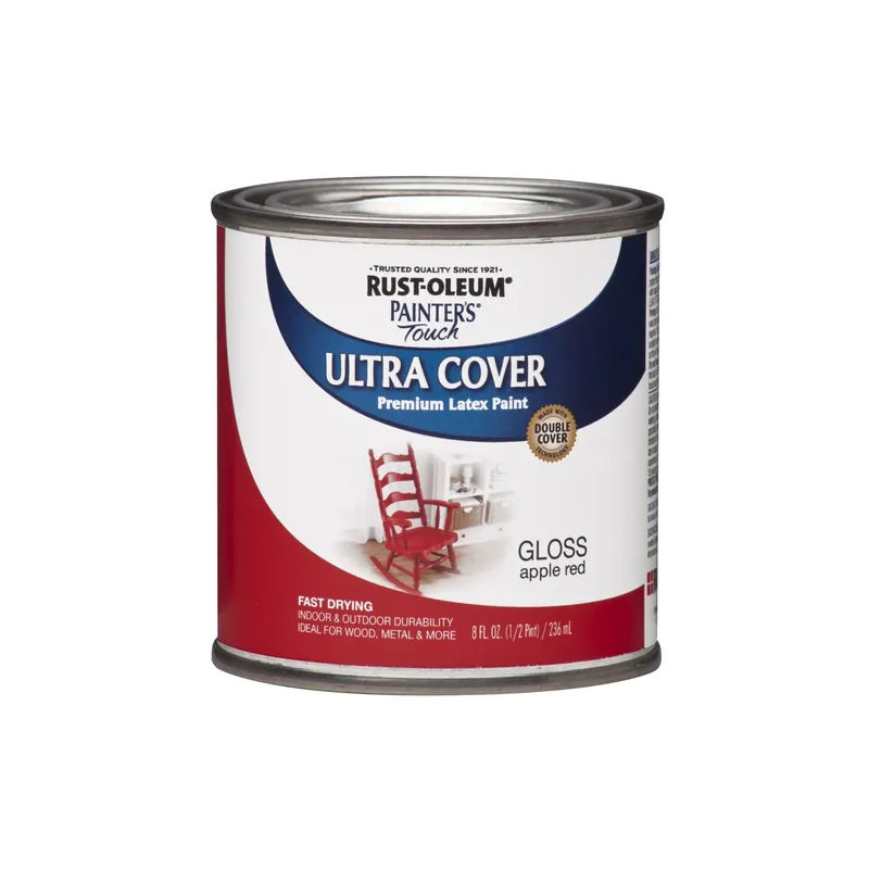 Painter‘s Touch Ultra Cover Latex Paint, Red Apple, 1/2-pint