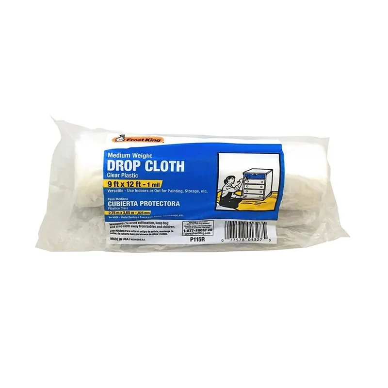 9 Ft. W X 12 Ft. L X 1 Mil Plastic Drop Cloth 1 Pk