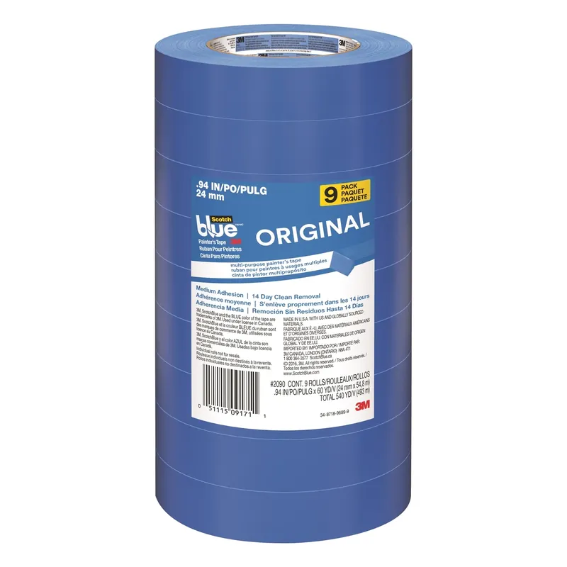 .94 In. W X 60 L Blue Medium Strength Painter‘s Tape 9 Pk