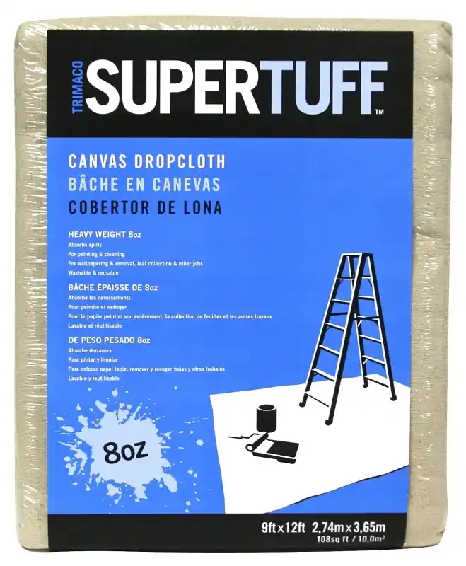 Supertuff 9 Ft. W X 12 Ft. L 8 Oz Canvas Drop Cloth 1 Pk