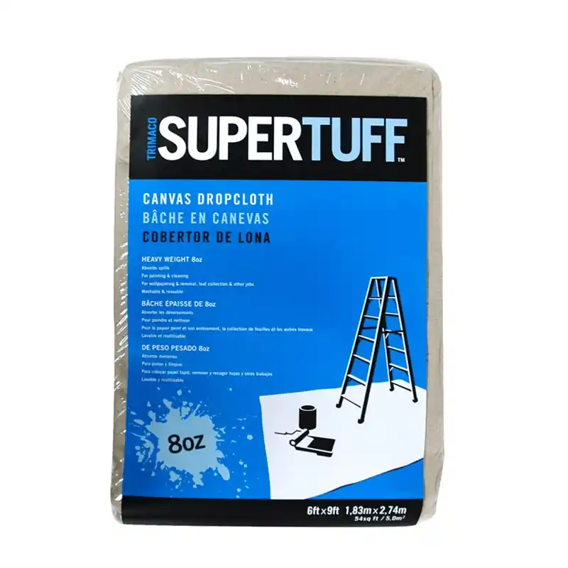 Supertuff 6 Ft. W X 9 Ft. L 8 Oz Canvas Drop Cloth 1 Pk
