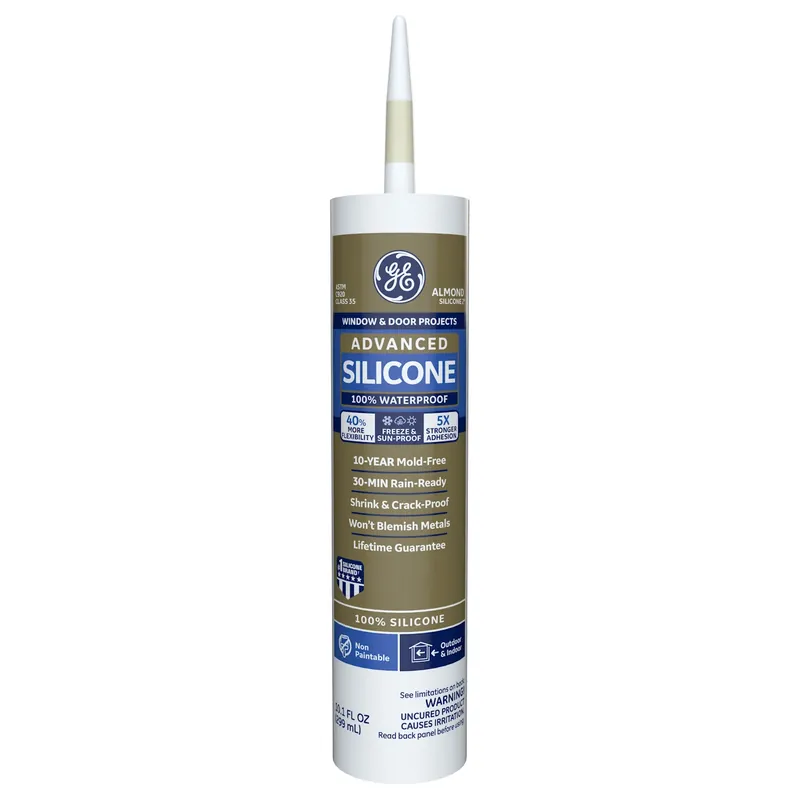 Advanced Almond Silicone 2 Window And Door Caulk Sealant 10.1 Oz - High Performance