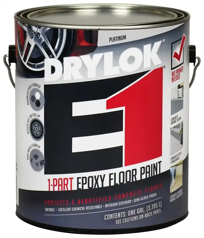 Epoxy Floor Paint, Platinum Semi-gloss, Gallon