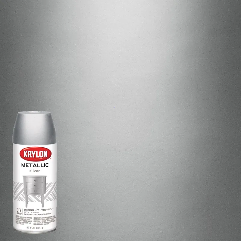 11 Oz. Brilliant Silver Metallic Gloss Spray Paint - Indoor Use