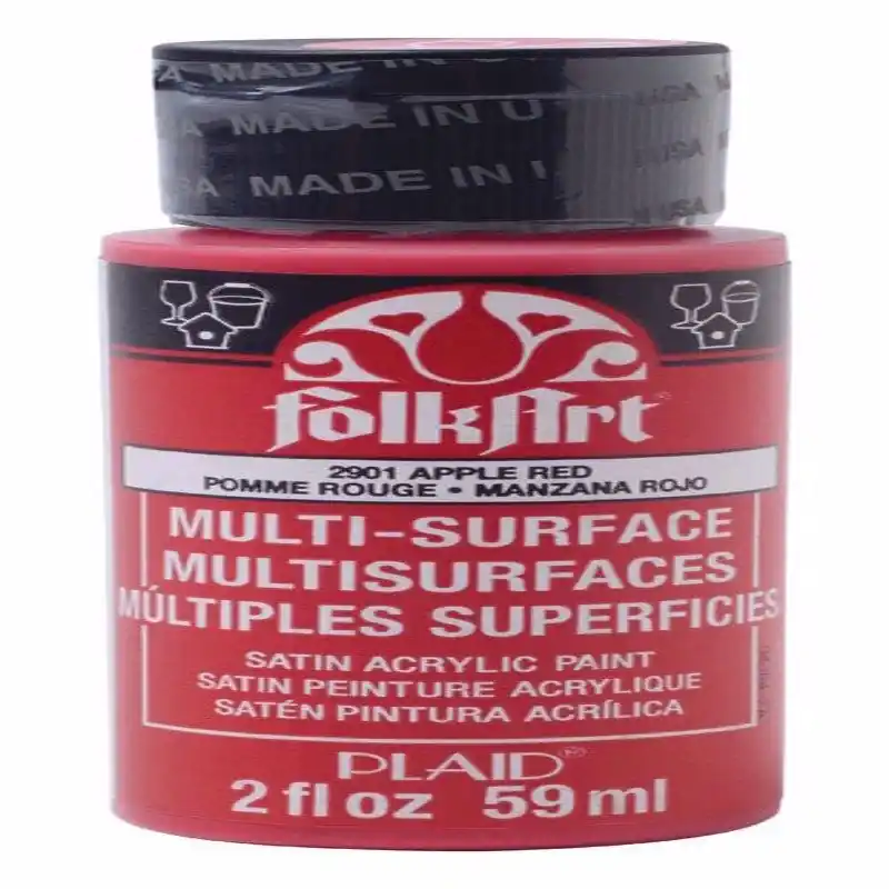 Satin Apple Red Multi-surface Hobby Paint 2 Oz - Model 2901